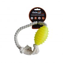 Іграшка AnimAll Fun граната з канатом, жовта, 8 см