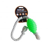 Іграшка AnimAll Fun граната з канатом, зелена, 8 см