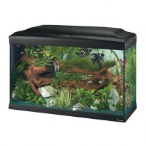 Скляний акваріум Ferplast Cayman 80 Professional Black T5 з лампами, внутрішнім фільтром і таймером, 120 л