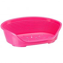 Пластиковий лежак Ferplast Siesta Deluxe 2 Pink з антиковзаючим покриттям, 49×36×17.5 см