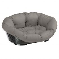 Пластиковий лежак Ferplast Sofa 8 Dove Grey в комплекті з подушкою для собак і котів, 85×62×28,5 см