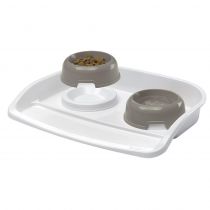 Ferplast Lindo Max Tray & Bowls миски на підставці з захистом проти ковзання, пластик