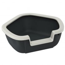 Кутовий відкритий туалет Ferplast Litter Tray Dama для кішок, 57,5x51,5x42 см