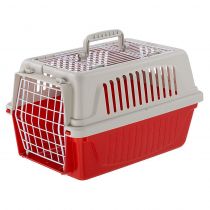 Переноска Ferplast Carrier Atlas 5 Open Top для собак, котів і кроликів, біло-червона, 41.5×28×26 см