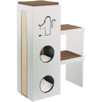 Ferplast Cat Tree Kubo 1 будиночок для котів з кігтеточкою і ліжком з дерева, 45x45x45см