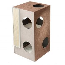 Ferplast Cat Tree Kubo 2 будиночок для котів з кігтеточкою і зонами для відпочинку та ігор, 45x47x89 см