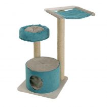 Ferplast Cat Tree Jago ігровий комплекс для котів з поличками, спальним місцем і колонами, 50x50x94,5 см