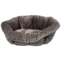 Оксамитова подушка для ліжок Ferplast Spare Sofa Prestige 6 Grey для котів і собак, 73×55×27 см