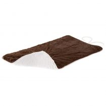 Двосторонній хутряний килим Ferplast Nanna 70 Soft Blanket Brown для собак і котів, коричневий, 57×38 см