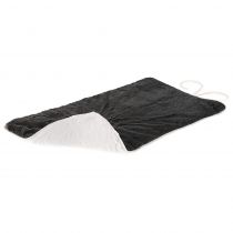 Двосторонній хутряний килим Ferplast Nanna 70 Soft Blanket Black для собак і котів, чорний, 57×38 см