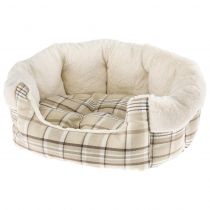 Хутряний диван Ferplast Etoile 2 Beige Dogbed для собак і котів, 45×46×20 см