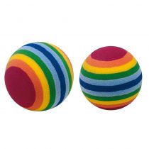 Гумові мячкі PA 5404 Rainbow Ball в смужку для кішок (x2)