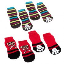 Шкарпетки Ferplast Pet Socks Antislip Small з антиковзаючою підошвою, для собак, різнокольорові, 6.5×2.5×0.8 см