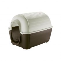 Пластикова будка Ferplast Kenny 01 Plastic Kennel для собак у формі голку, 50x78x50 см