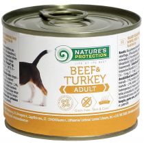 Консерва Natures Protection Adult Beef&Turkey для дорослих собак, 200 г