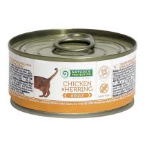 Консерва Natures Protection Adult Chicken & Herring для дорослих котів, 100 г