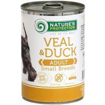 Консерва Natures Protection Adult small breed Veal&Duck для дорослих собак, 400 г
