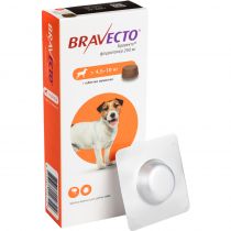 Жувальна таблетка Bravecto від бліх і кліщів для собак середніх порід від 4,5 до 10 кг, 250 мг