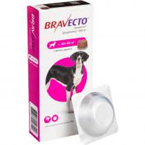 Жувальна таблетка Bravecto від бліх і кліщів для собак гігантських порід від 40 до 56 кг, 1400 мг