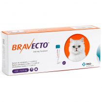 Краплі Bravecto Spot On від бліх і кліщів для кішок середніх розмірів вагою від 2,8 до 6,25 кг, 1 піпетка, 250 мл