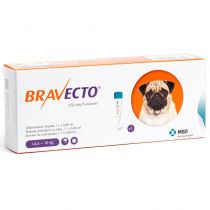 Краплі Bravecto Spot On від бліх і кліщів для собак середніх порід вагою від 4,5 до 10 кг, 1 піпетка, 250 мл