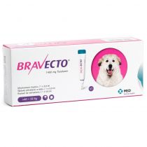 Краплі Bravecto Spot On від бліх і кліщів для собак гігантських порід вагою від 40 до 56 кг, 1 піпетка, 1400 мл