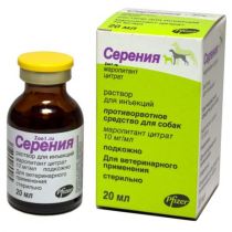 Розчин для ін'єкцій Zoetis Серенія протиблювотний, для котів і собак, 20 мл