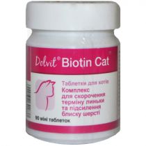 Таблетки Dolfos BiotinCat для підтримки здорового вигляду шкіри, вовни і пазурів, 90 табл.