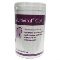 Таблетки Dolfos Multivital Cat для заповнення недоліків мінералів, вітамінів для кішок, 500 табл,