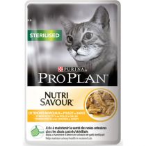 Консерва Purina Pro Plan Cat Nutrisavour Sterilised для стерилізованих котів, з куркою, 85 г