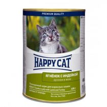 Консерва Happy Cat Dose Lamm & Truth Gelee для дорослих котів вагою близько 4 кг, з ягням, 400 г
