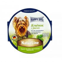 Вологий корм Happy Dog NaturLine для дорослих собак до 10 кг з чутливим травленням, з ягням, 85 г