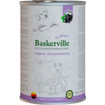 Вологий корм Baskerville Super Premium Lamm Mit Johannisbeeren для цуценят, ягня і смородина, 400 г