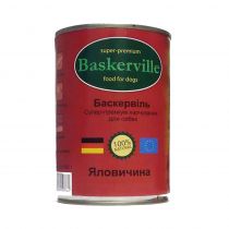 Вологий корм Baskerville для собак, яловичина, 400 г