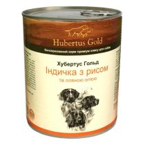 Вологий корм Hubertus Gold для собак, індичка з рисом, 800 г