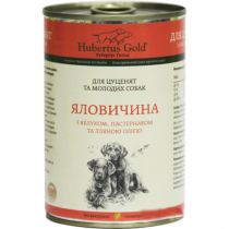 Вологий корм Hubertus Gold для цуценят, яловичина з яблуком і пастернаком, 400 г