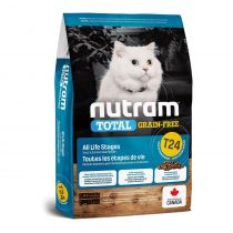 Сухий корм T24 Nutram Total Grain-Free Salmon & Trout для котів, з лососем і фореллю, беззерновий, 5.4 кг