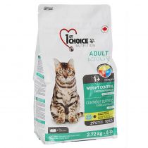 Сухий корм 1st Choice Weight Control Adult для котів від 1 року схильних до повноти, 2.72 кг