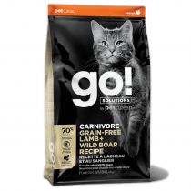 Сухий корм GO! Solutions Carnivore беззерновий, для кішок і кошенят, з ягням і диким кабаном, 1.36 кг