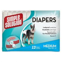 Гігієнічні підгузники для тварин Simple Solution Disposable Diapers Medium, 12 шт