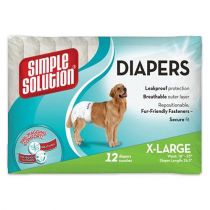 Гігієнічні підгузники для тварин Simple Solution Disposable Diapers X- Large, 12 шт