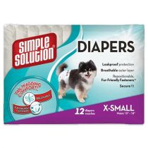 Гігієнічні підгузники для тварин Simple Solution Disposable Diapers X- Small, 12 шт