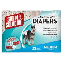Гігієнічні підгузники для тварин Simple Solution Fashion Disposable Diapers Medium, 12 шт