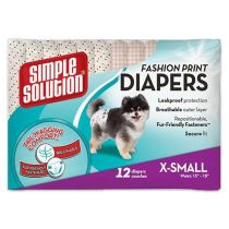 Гігієнічні підгузники для тварин Simple Solution Fashion Disposable Diapers X-Small, 12 шт