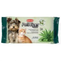 Очищающие влажные салфетки Padovan Pet Wipes Aloe, 40 шт