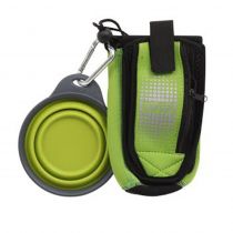 Миска з сумкою Dexas Travel Cup для води і аксесуарів, зелена