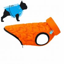 Двостороння куртка AiryVest Uni L55 для собак, оранжево-чорна
