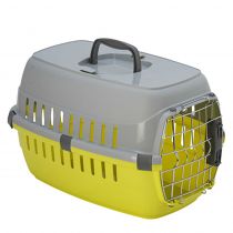 Переноска Moderna для собак і котів до 5 кг, пластик, жовта, 51×31×34 см