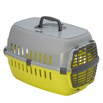 Переноска Moderna Road Runner 1 для собак і котів до 5 кг, пластик, жовта, 51×31×34 см