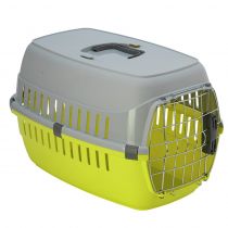 Переноска Moderna Road Runner 2 із замком, для собак та котів до 8 кг, пластик, лимонний, 56×37×35 см